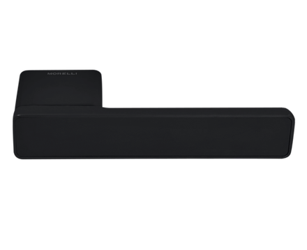 Ручка дверная Morelli MH-63-S50 BL NEW ENGLAND на скрытой квадратной розетке с фиксатором, Цвет – черный