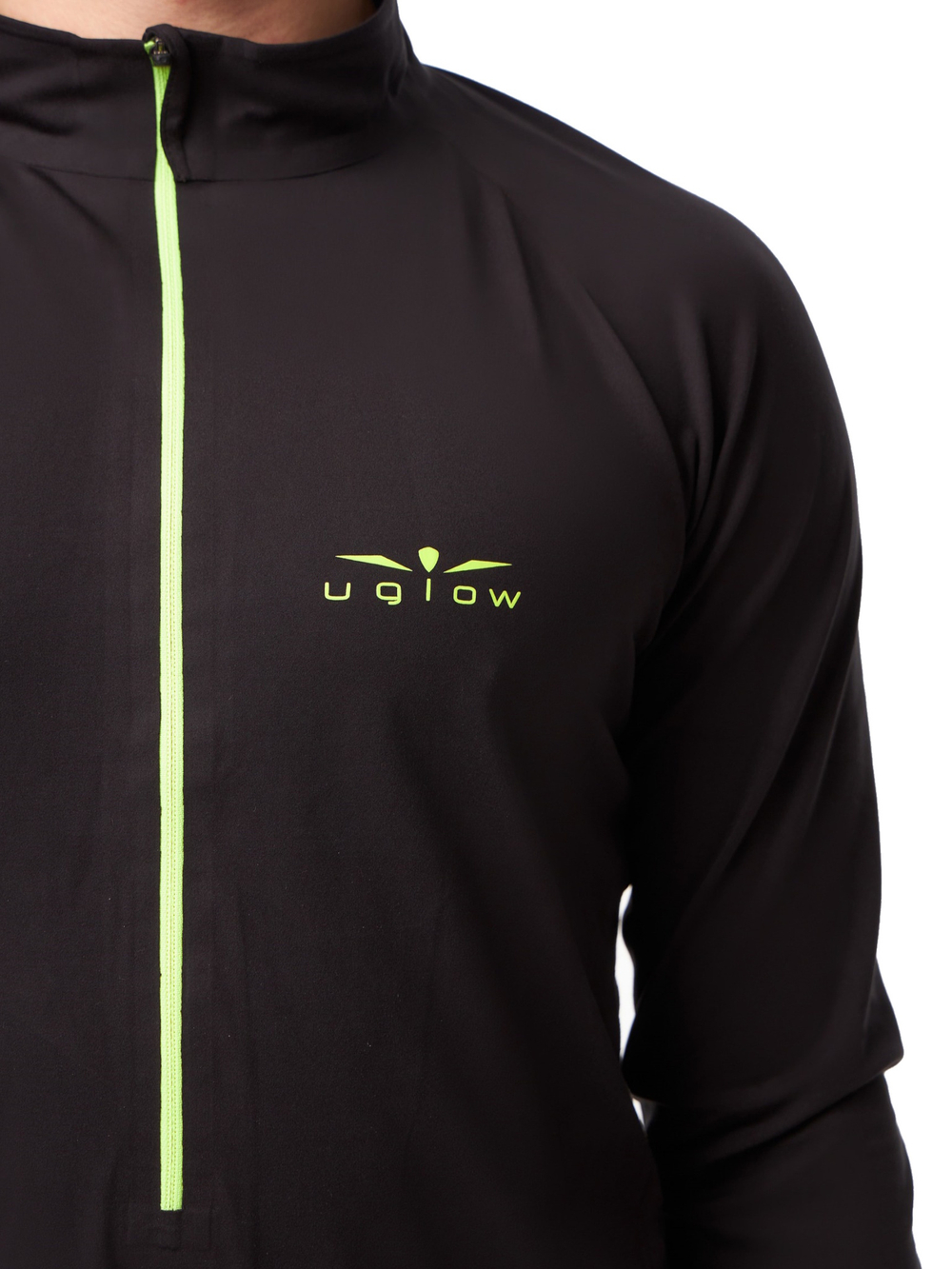 ЛОНГСЛИВ УТЕПЛЕННЫЙ МУЖСКОЙ 3/4 ZIP BRUSH | BLACK YELLOW