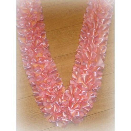 Лента на капот галочка атлас цвет: персик (ширина 19см) №548.224