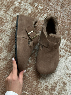 Биркенштоки из натуральной замши