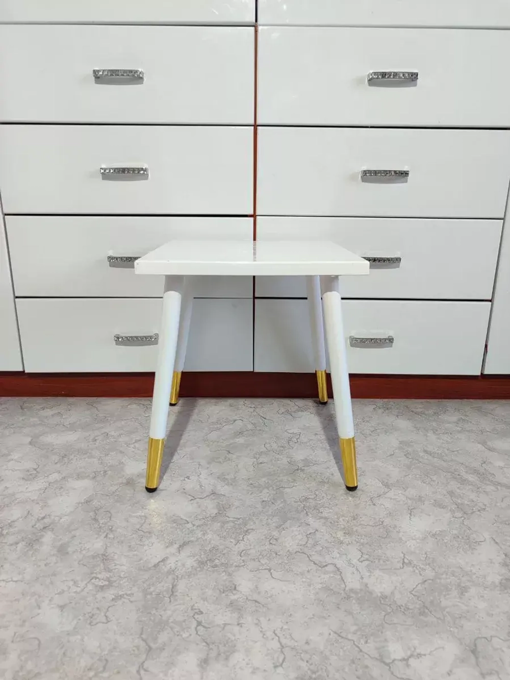 Ножки мебельные белые с золотом 400мм/4шт