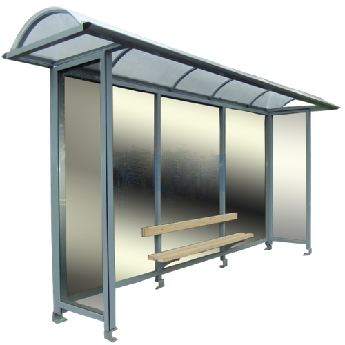 Остановочный павильон А-72 каленое стекло