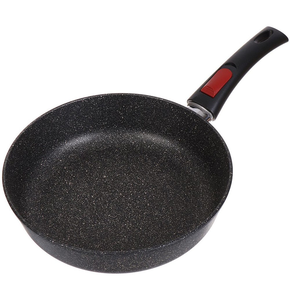 Сковорода алюминий, 26 см, антипригарное покрытие, Нева Металл Посуда, Гранит, L18026i, съемная ручка, индукция