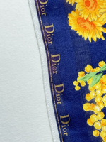 Платок синий с жёлтыми цветами Christian Dior
