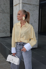 Рубашка из хлопка с широкими манжетами