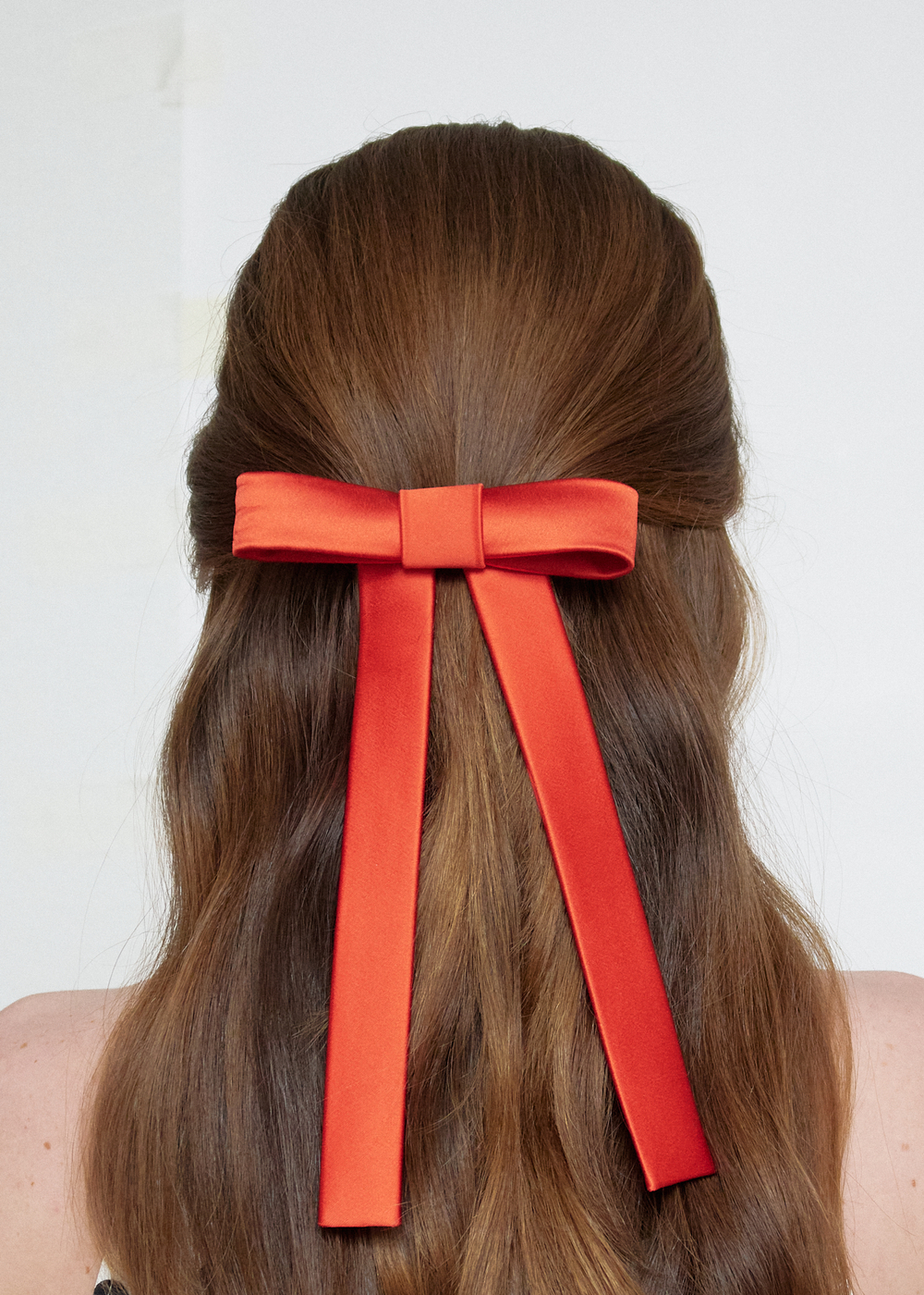 Бант "Мэри" удлиненный красный