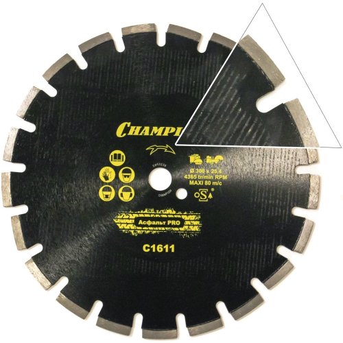 Диск алмазный CHAMPION Asphafight PRO 300*25.4 мм сегмент   C1611