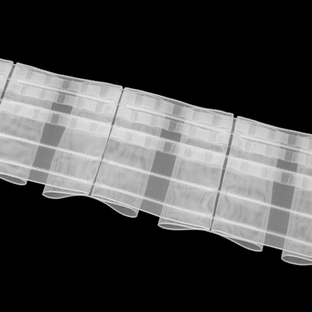 Шторная лента Oz-Is арт. 4414 МР, бантовые складки, коэф. сборки 1:3,0; цвет прозрачный (ширина 100 мм)