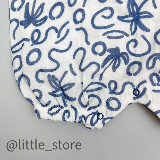 Песочник муслиновый Индиго, с нагрудником