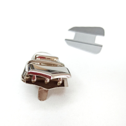 Замок-защелка на зажимах 20*35 Серебро