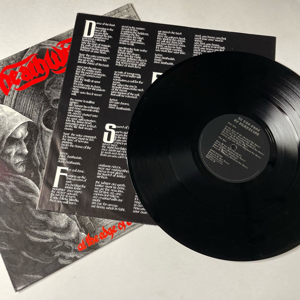 Винтажная виниловая пластинка LP Deathwish At The Edge Of Damnation (UK 1987)
