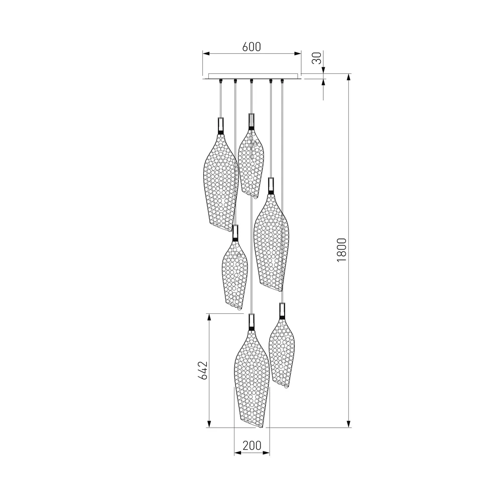 Подвесной светильник Eurosvet RUCHE 90352/6 4690389210235