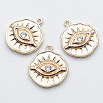 Подвеска Глаз, цвет золото, фианит, размер 14*12 мм, цена за 1 шт