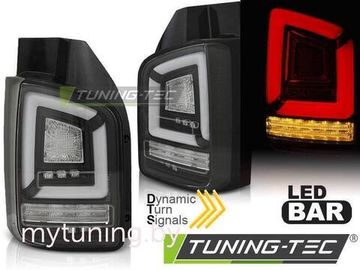 Фонари задние LED BAR BLACK SEQ для VW T6 15-19 TR