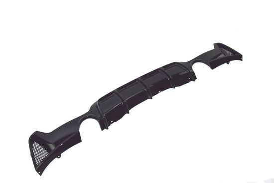 Диффузор заднего бампера глянцево - черный V.1 для BMW 4 F32 F33 F36 2013-2020 Coupe Cabrio Gran Coupe