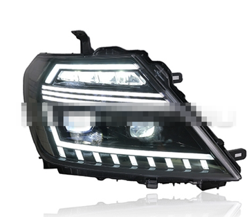 Передние фары Ниссан Патрол Y62 V4 type [Комплект Л+П; светодиодные; электрокорректор; яркие ходовые огни; динамичный поворотник]
