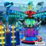 Карусель с подъёмом «Космодром мечты» 8 кабинок, 16 мест 8×8×4 м