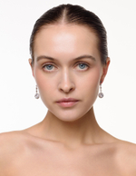 Серьги "Round Shine Long" Silver