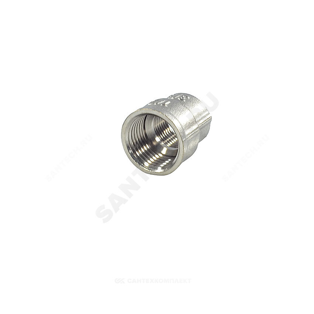 Муфта латунь никель переходная Ду 40х20 (1 1/2"х3/4") ВР/ВР SantechSystems