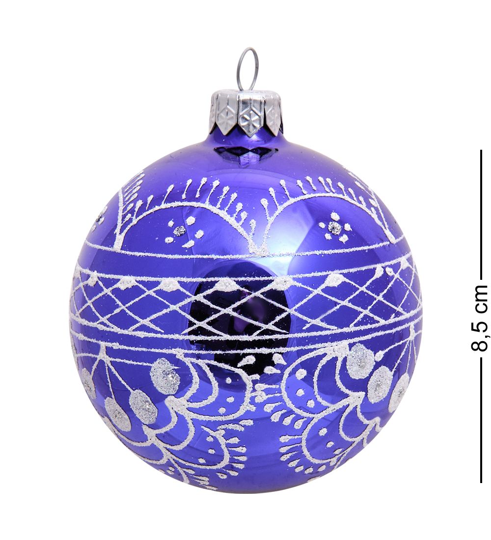 Элита НФШ-1282 Набор ел.украшений Шар 2шт «Кружевница» 80 мм