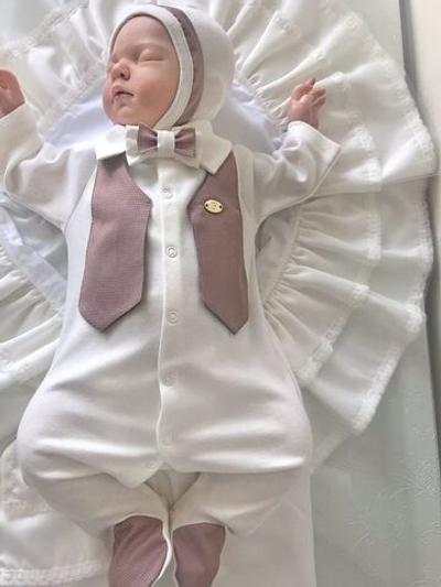 Комплект Fleole для мальчика Шоколадный 0-1 мес