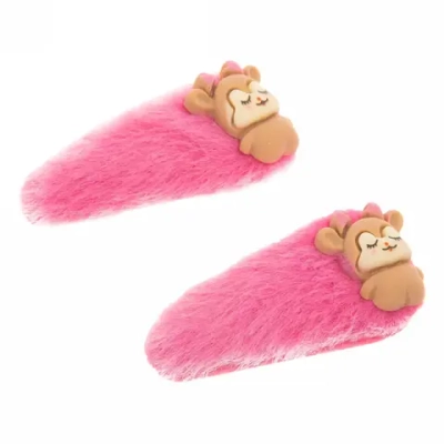 Зажимы для волос детские 2 шт «Boom- Оленёнок Гучи», микс 4 цвета, 5,5*2,5 см