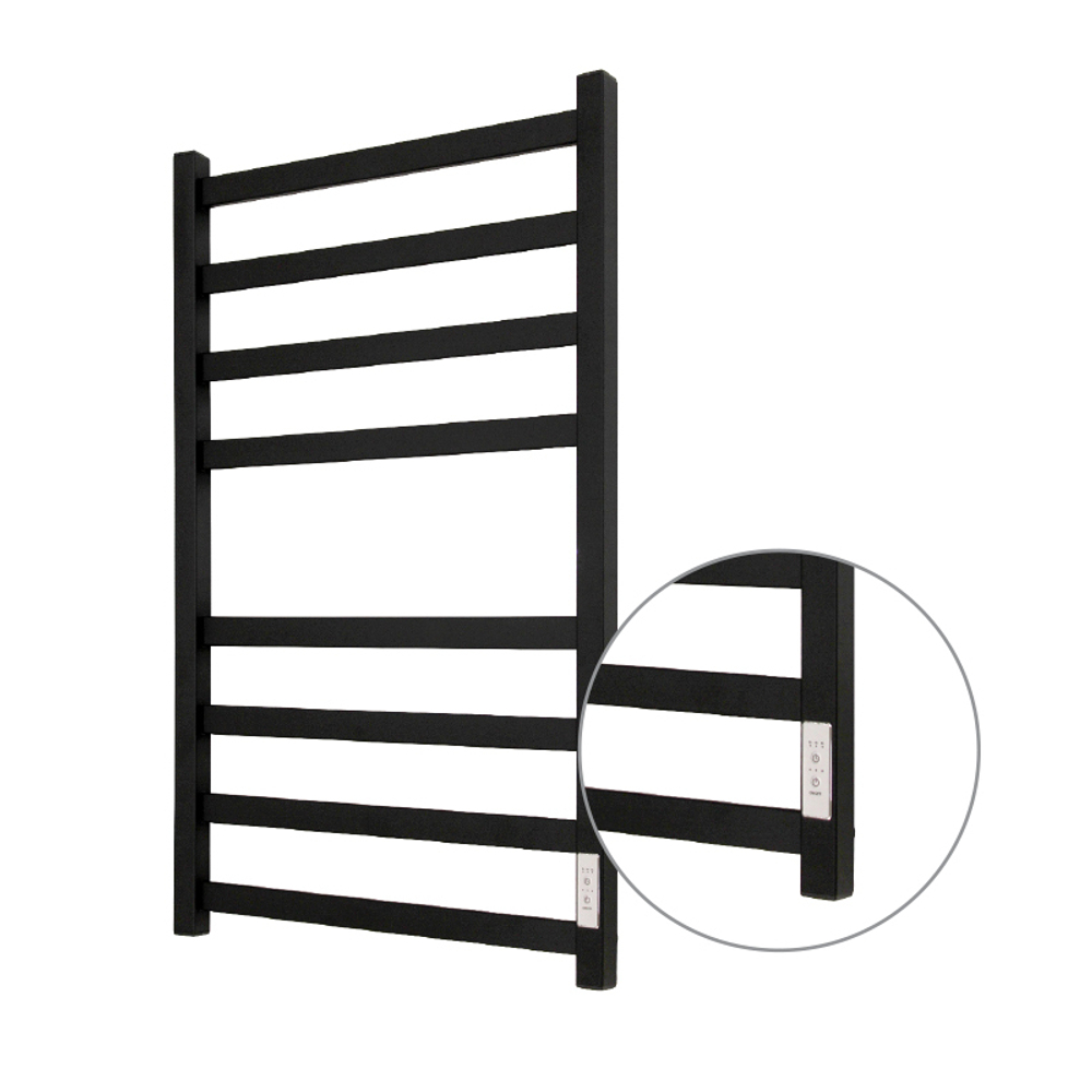 Полотенцесушитель MELODIA 50*80 П-8 4*4 сухой ТЭН 129Вт ЧЕРНЫЙ MTRMDE5080 bk