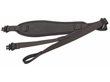 Ремень оружейный ShotTime нескользящий быстро регулируемый с быстросъемными антабками, ширина 8см, длина 48-108см, нейлон/неопрен, чёрный
