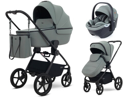 Детская коляска Rant Teo Soft 3 в 1 с автокреслом Aster Zero Olive Olive