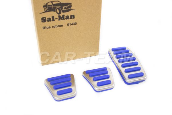 Накладки на педали металлические "Sal-Man" синие на Лада Приора, Гранта, Калина 1, Калина 2 (арт. 01430)