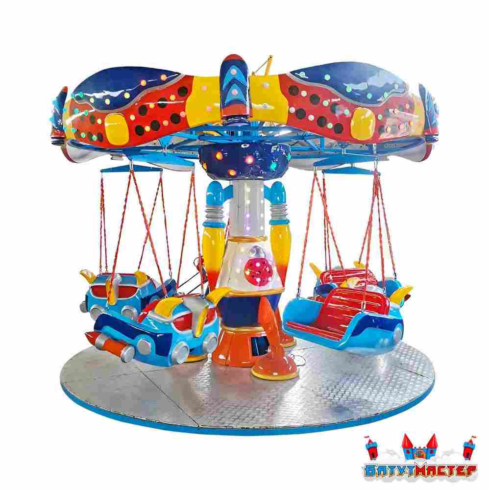 Подвесная карусель «Космические истребители», 12 мест, 3×3×5 м