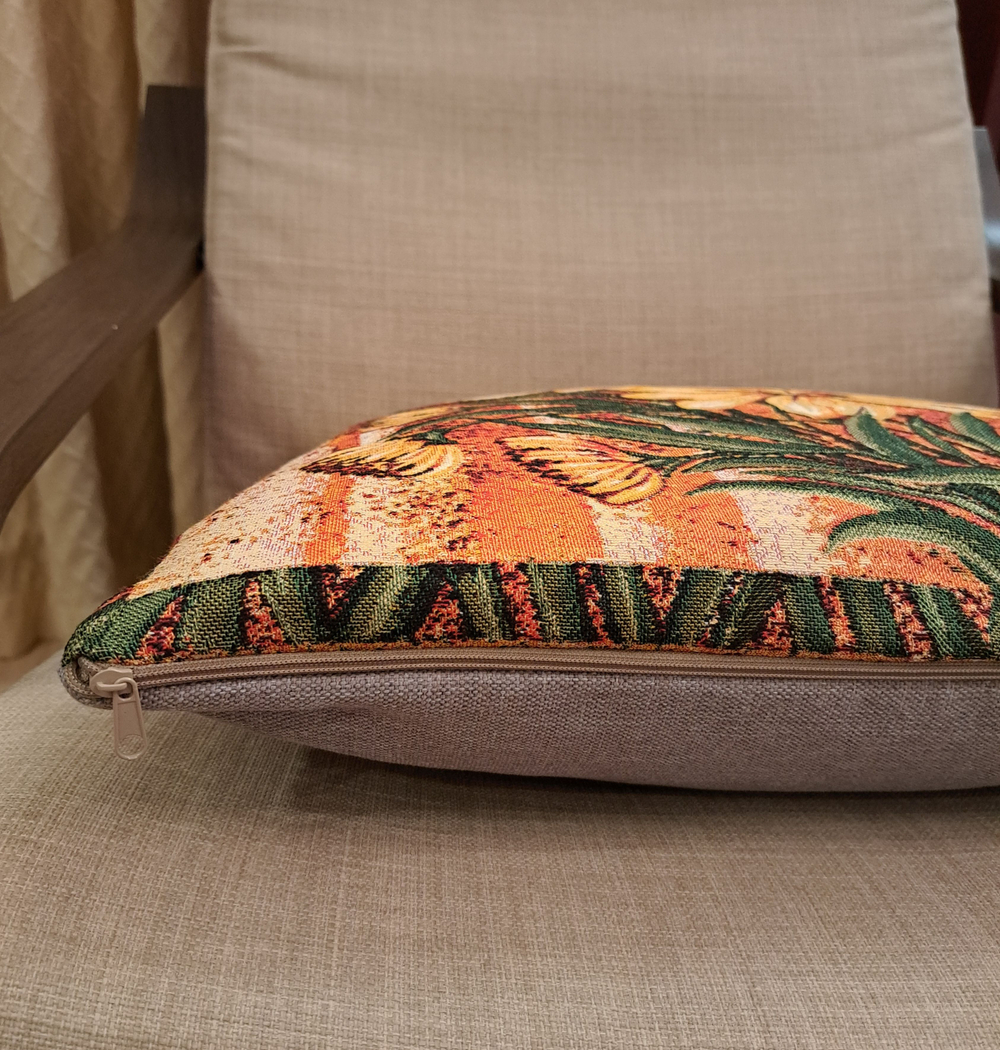 Декоративный гобеленовый чехол для интерьерной подушки Желтые Ромашки 47*47