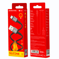 Кабель USB - TypeC BOROFONE BX83 Silicone (черный) 1м