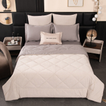 КПБ на резинке Сатин Velvet Premium с Одеялом VPR010, Евро, 4 наволочки, простынь 160*200*25