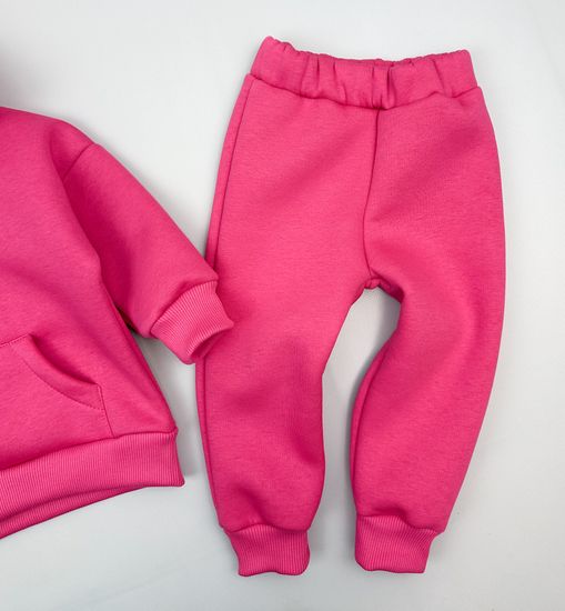 Комплект из футера с начесом, Фуксия