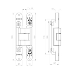 Петля скрытая Armadillo U3D2400.VPG BL черный