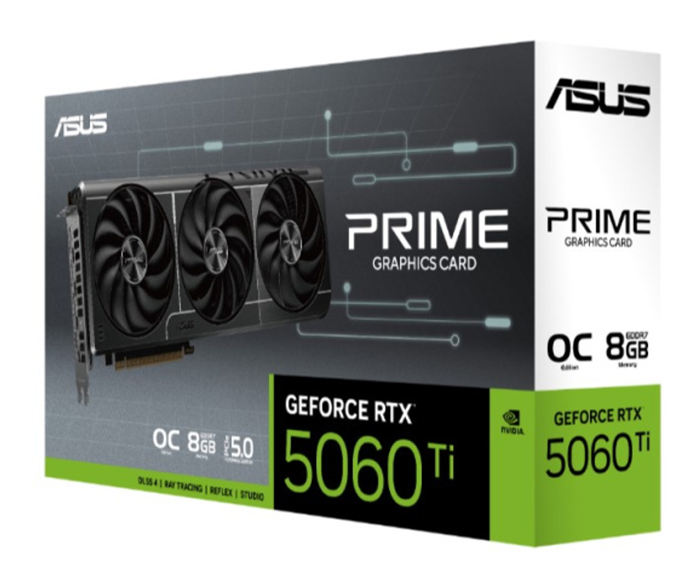 Видеокарта ASUS GeForce RTX 5060 TI PRIME OC (PRIME-RTX5060TI-O8G)