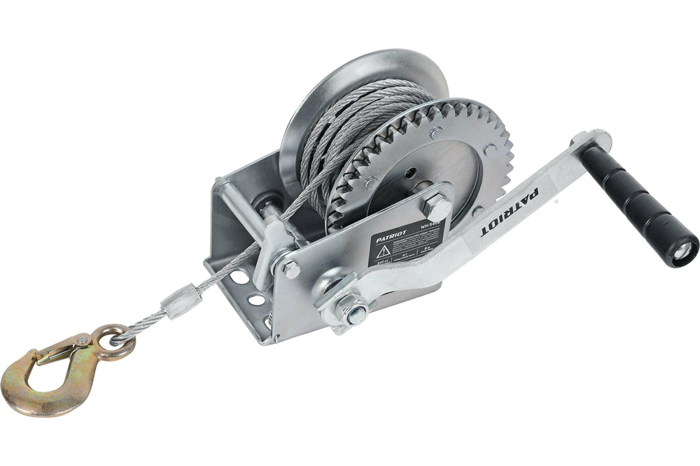 Лебедка ручная барабанная PATRIOT WH 540B усилие - 540 кг, трос- 8 м (770000035)