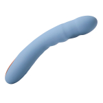 Голубой интерактивный изогнутый вибратор 19,6см с функцией пенетрации Svakom Ava Neo App-Compatible Thrusting Vibrator SA059B
