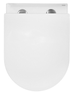 Унитаз подвесной Azario Trevi 495х360х390 безободковый, слив "Скрытое Торнадо", в комплекте с сидением микролифт, белый (AZ-0093UQ3)