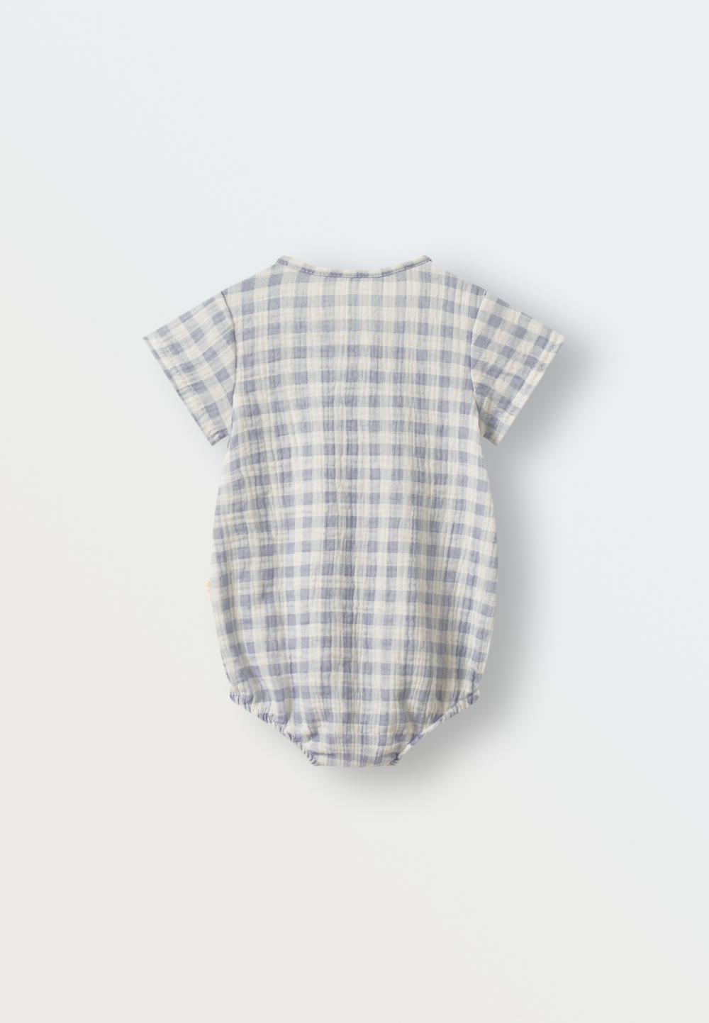 Боди из муслина, Клетка синяя