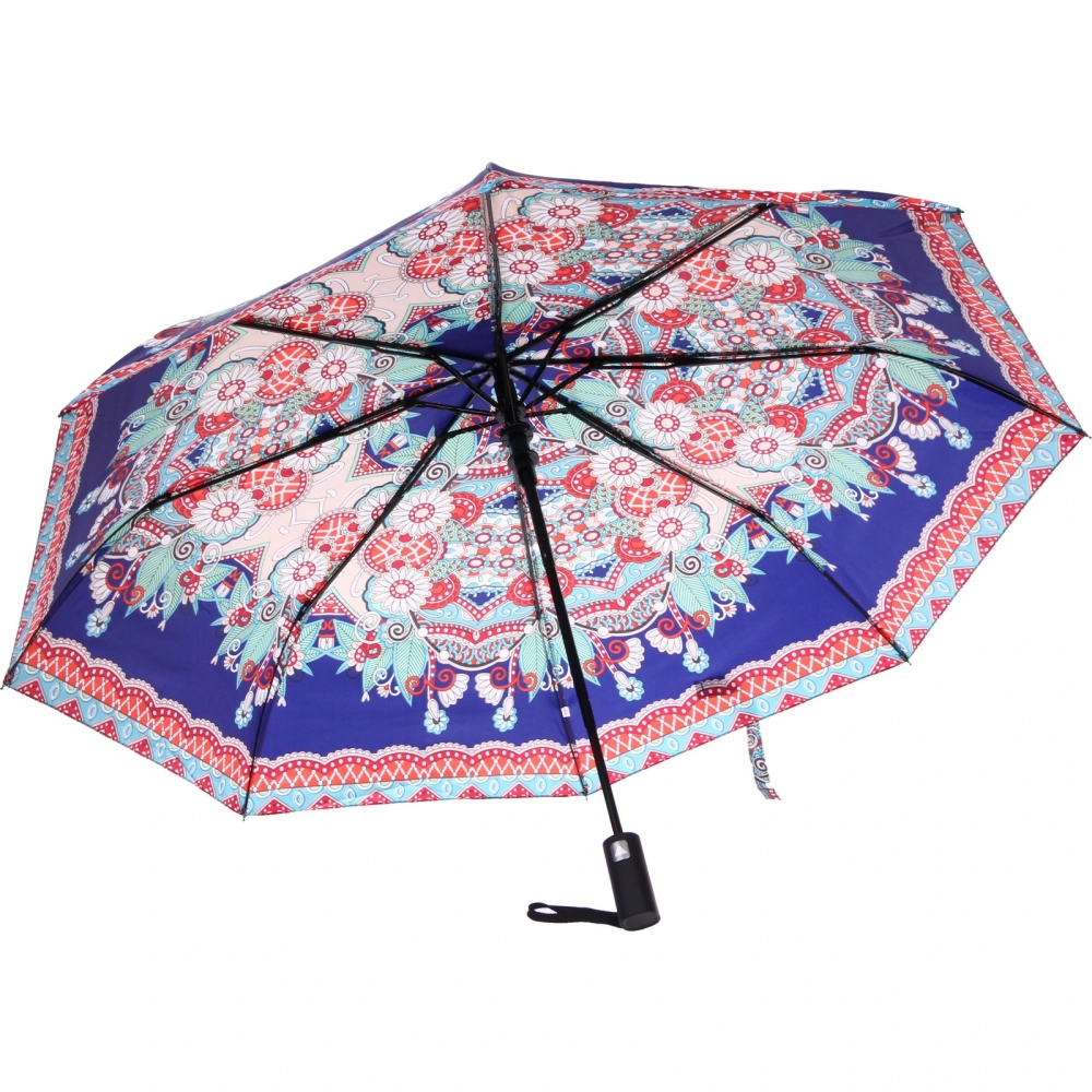 Зонт женский полуавтомат «Фиора», микс 6 цветов, 8 спиц, d-100см, длина в слож. виде 30см