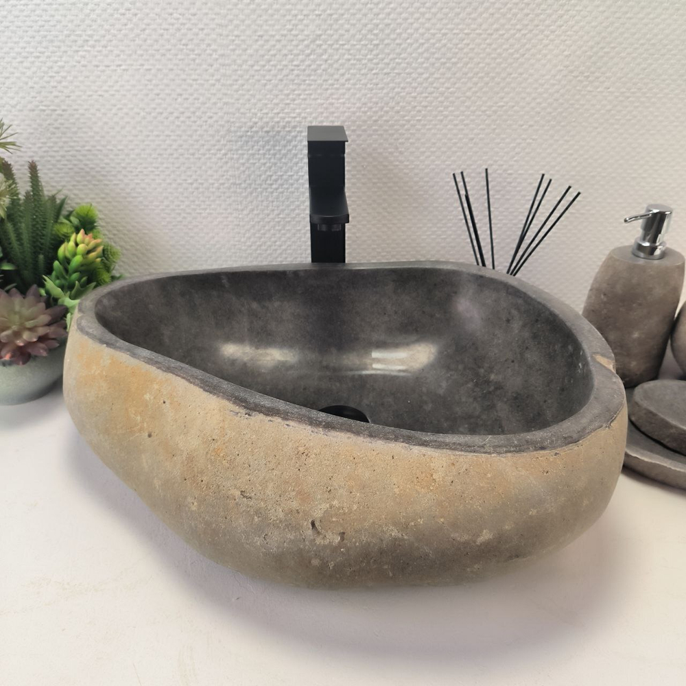 Раковина из речного камня RS-63907 (50*41*15) 0122