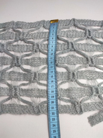 Шарф вязаный серый