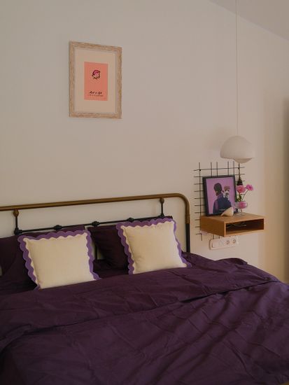 Чехол на подушку с контрастным кантом сиреневого цвета из коллекции trendy ruffles, 40х40 см