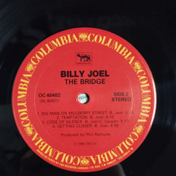 Винтажная виниловая пластинка LP Billy Joel The Bridge (USA 1986)