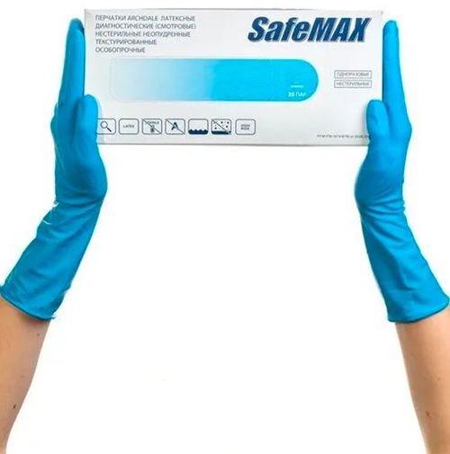 ПЕРЧАТКИ ЛАТЕКС САФМАКС С 25\250 ПАР.