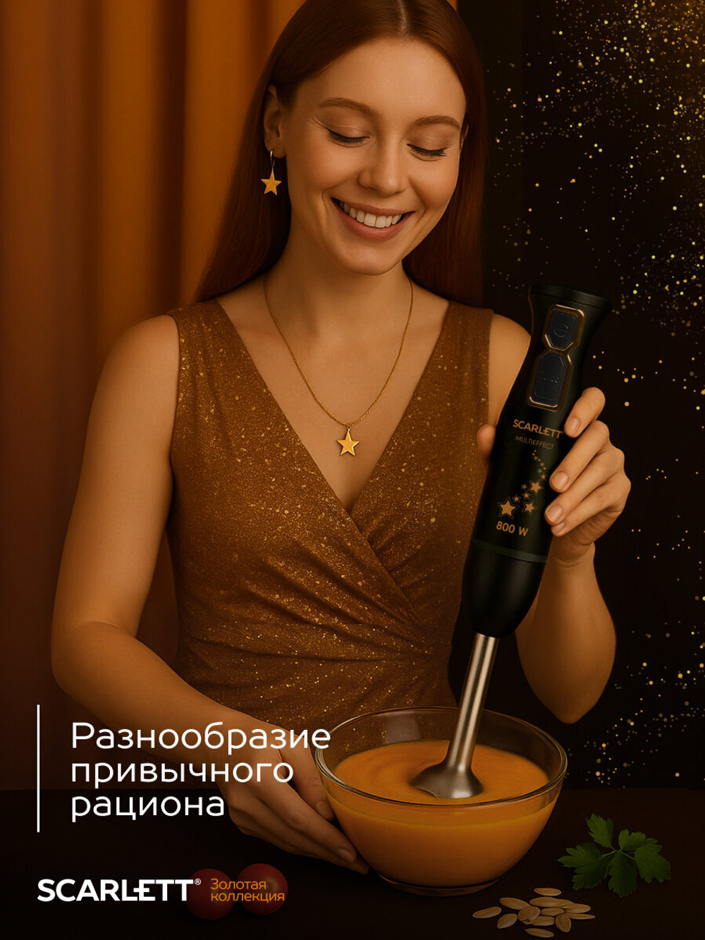 Кухонный процессор-блендер SCARLETT SC-HB 42 M45 Gold Stars