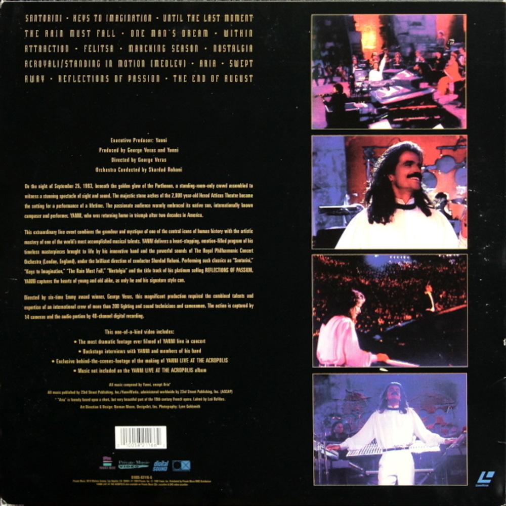 Yanni, Royal Philharmonic Concert Orchestra / Live At The Acropolis (LD)