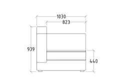 Диван трехместный Garda Decor Н-Йорк серый MORES2K-СЕРЫЙ-Н-Йорк112